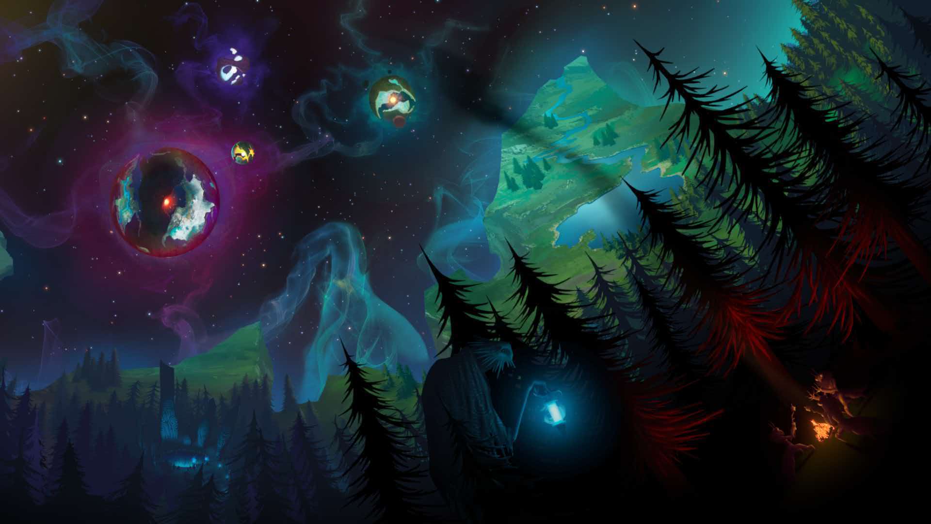 夜色中的旅人